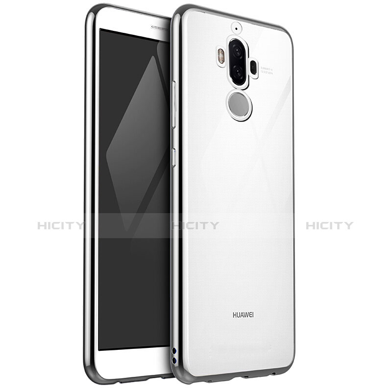 Funda Silicona Ultrafina Carcasa Transparente H04 para Huawei Mate 9 Plata