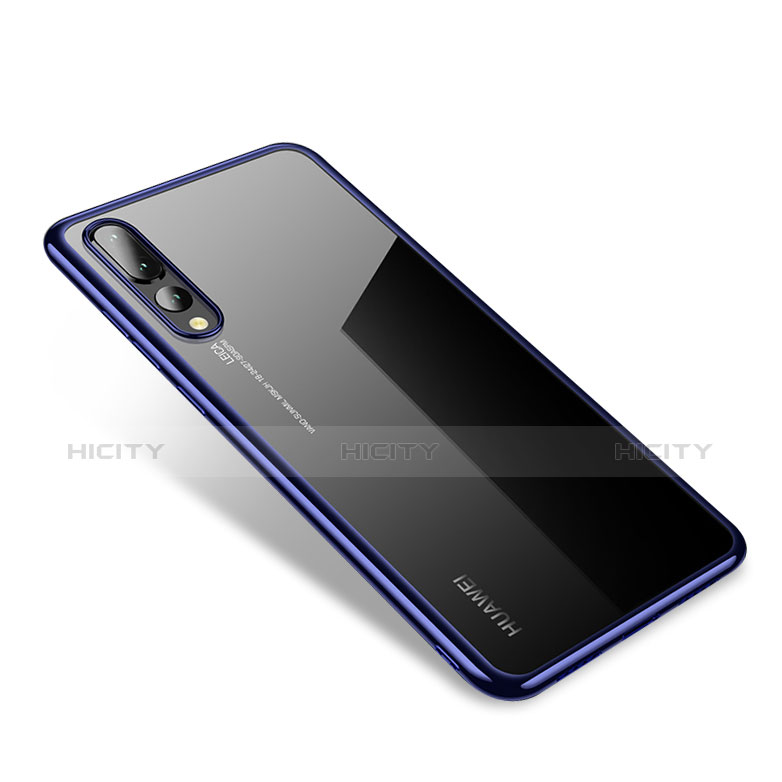 Funda Silicona Ultrafina Carcasa Transparente H04 para Huawei P20 Pro Azul