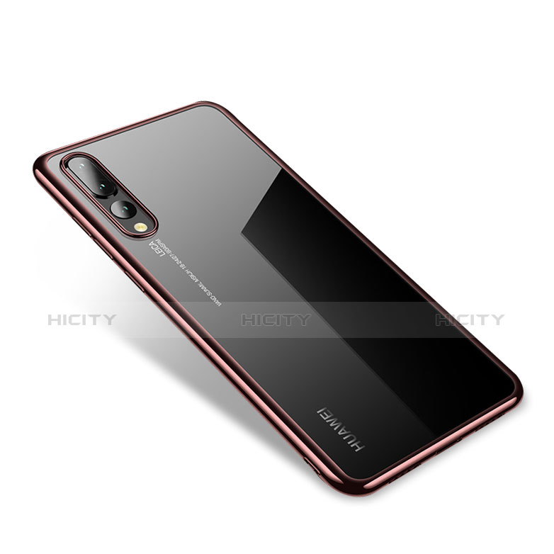 Funda Silicona Ultrafina Carcasa Transparente H04 para Huawei P20 Pro Oro Rosa