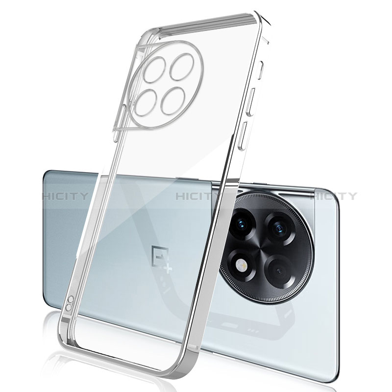 Funda Silicona Ultrafina Carcasa Transparente H04 para OnePlus Ace 2 5G Plata