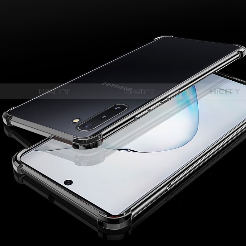 Funda Silicona Ultrafina Carcasa Transparente H04 para Samsung Galaxy Note 10 Plus 5G Negro