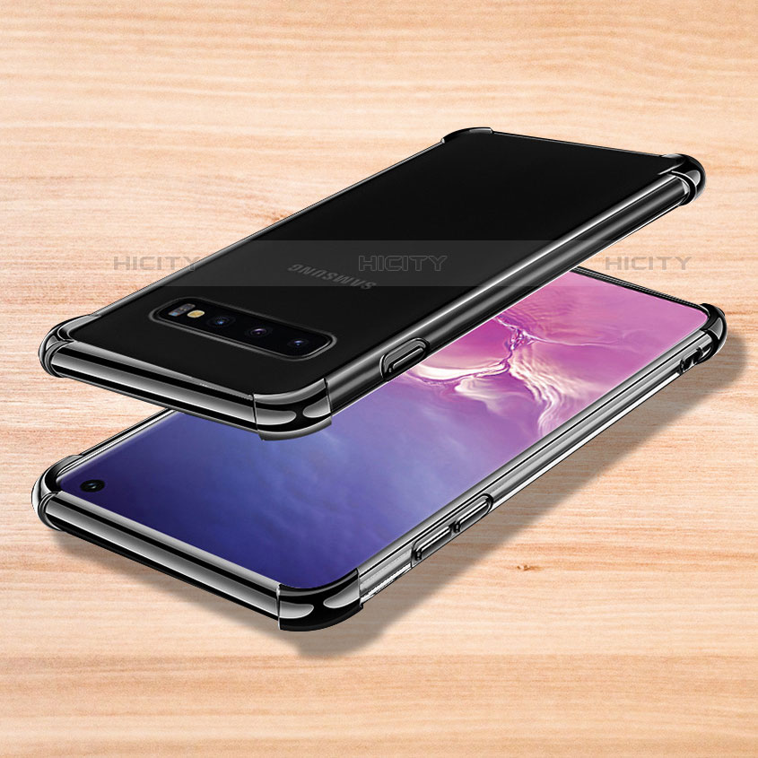 Funda Silicona Ultrafina Carcasa Transparente H04 para Samsung Galaxy S10 5G Negro