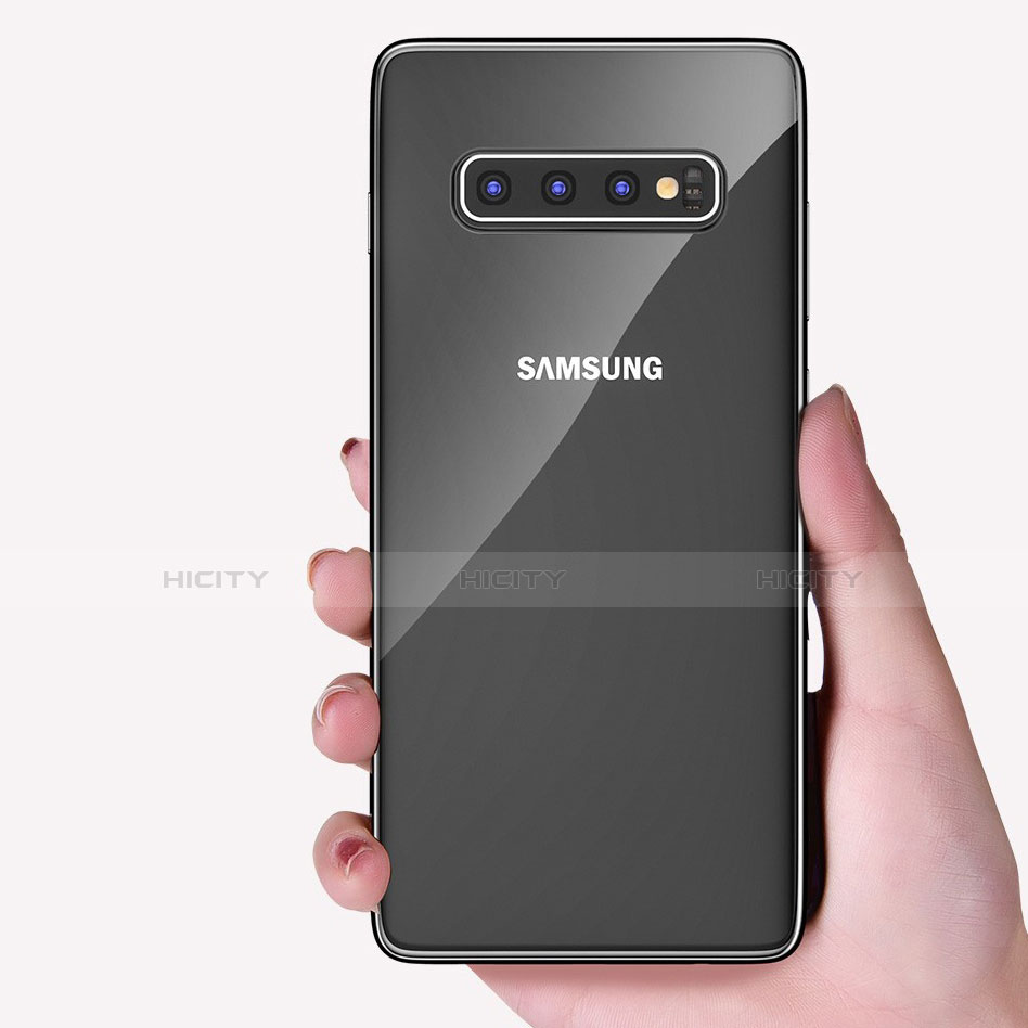 Funda Silicona Ultrafina Carcasa Transparente H04 para Samsung Galaxy S10 Plus Negro