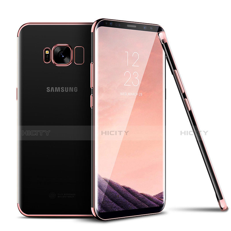 Funda Silicona Ultrafina Carcasa Transparente H04 para Samsung Galaxy S8 Oro Rosa