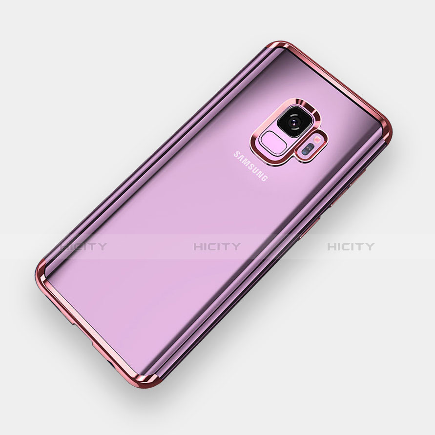 Funda Silicona Ultrafina Carcasa Transparente H04 para Samsung Galaxy S9 Oro Rosa