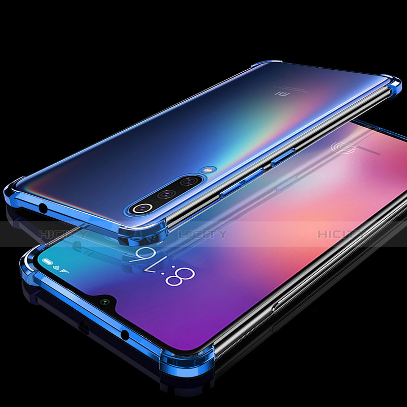 Funda Silicona Ultrafina Carcasa Transparente H04 para Xiaomi Mi 9 Azul