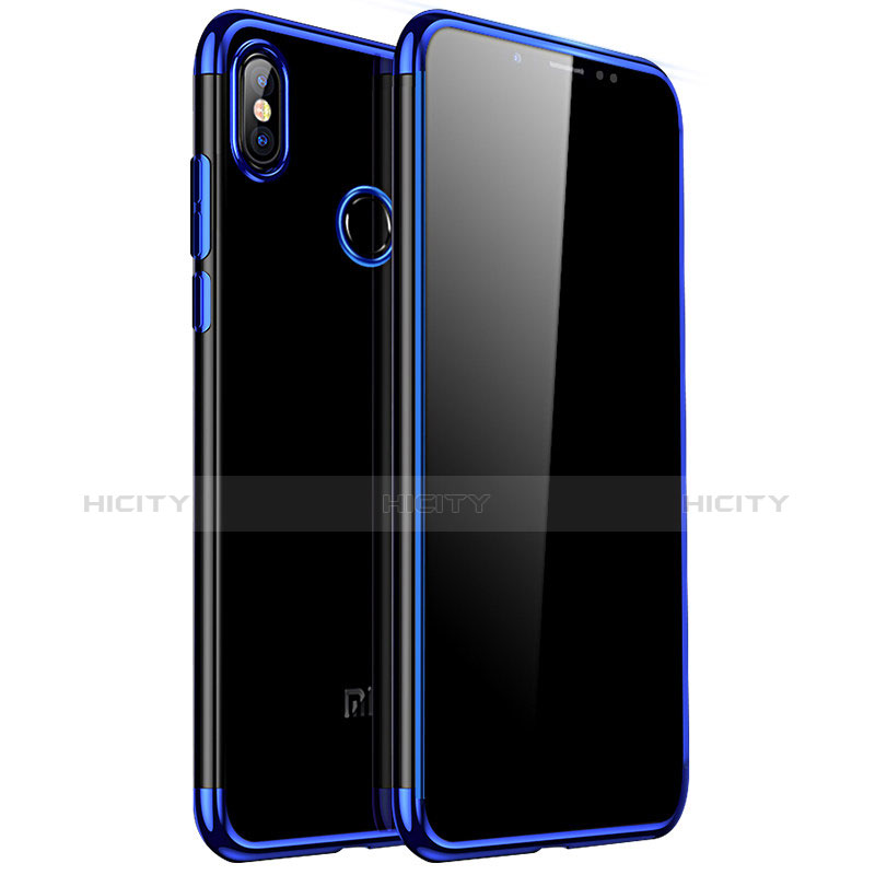 Funda Silicona Ultrafina Carcasa Transparente H04 para Xiaomi Redmi Note 5 Pro Azul