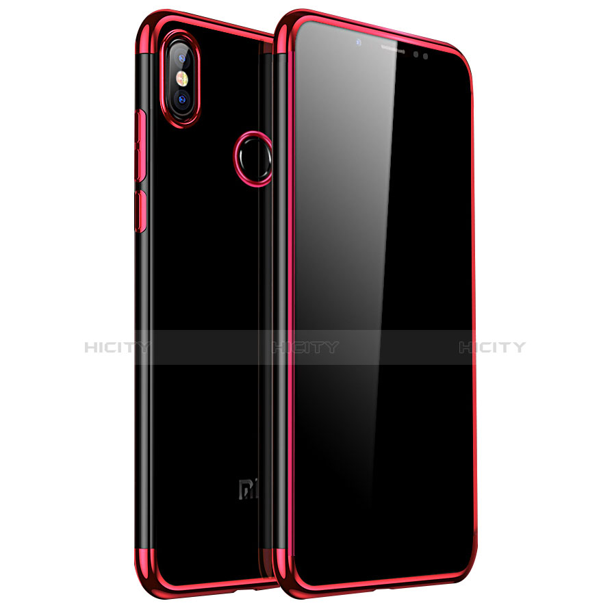 Funda Silicona Ultrafina Carcasa Transparente H04 para Xiaomi Redmi Note 5 Rojo