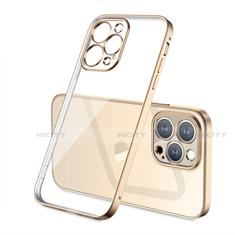 Funda Silicona Ultrafina Carcasa Transparente H05 para Apple iPhone 13 Pro Max Oro