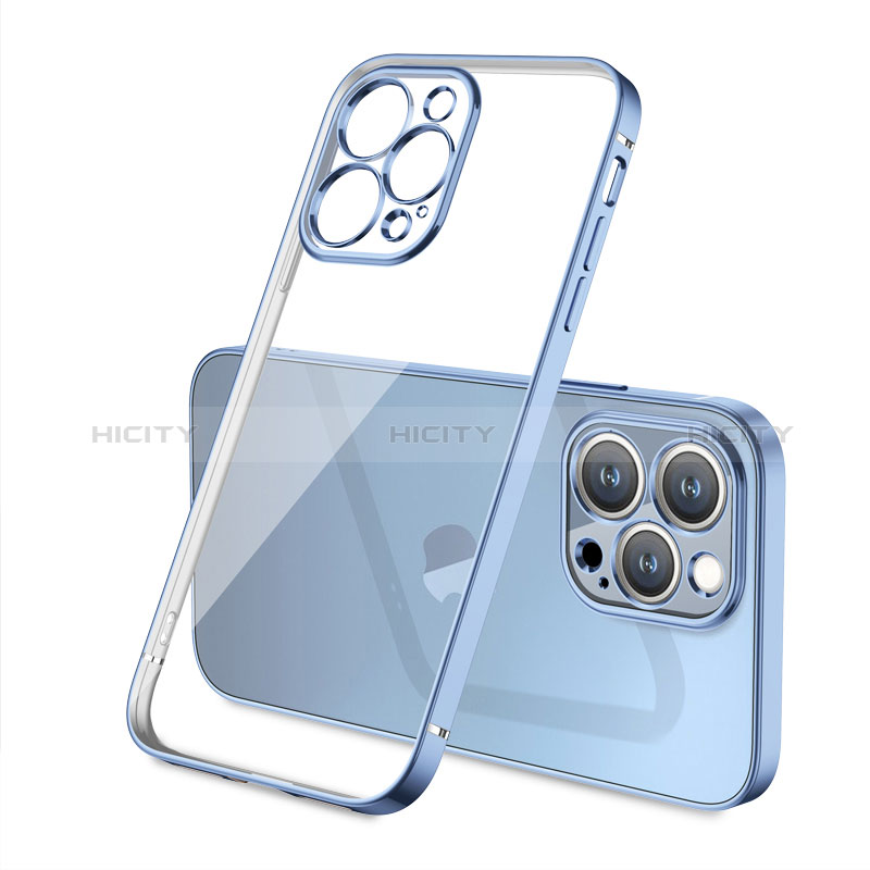 Funda Silicona Ultrafina Carcasa Transparente H05 para Apple iPhone 14 Pro Azul