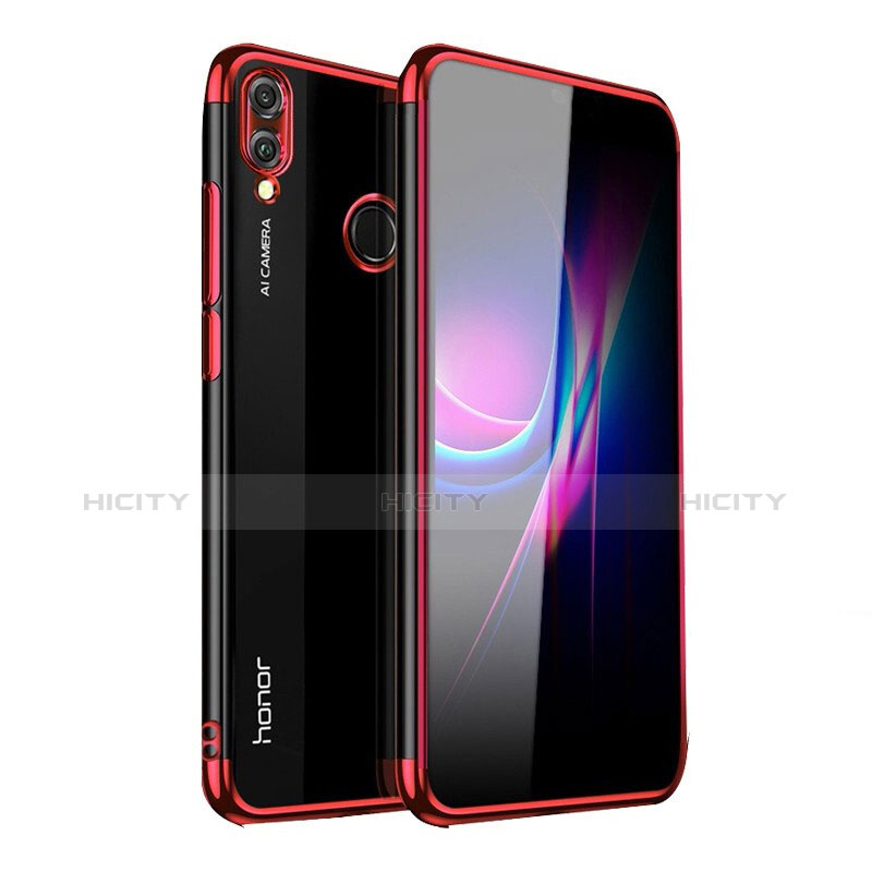 Funda Silicona Ultrafina Carcasa Transparente H05 para Huawei Honor 10 Lite Rojo