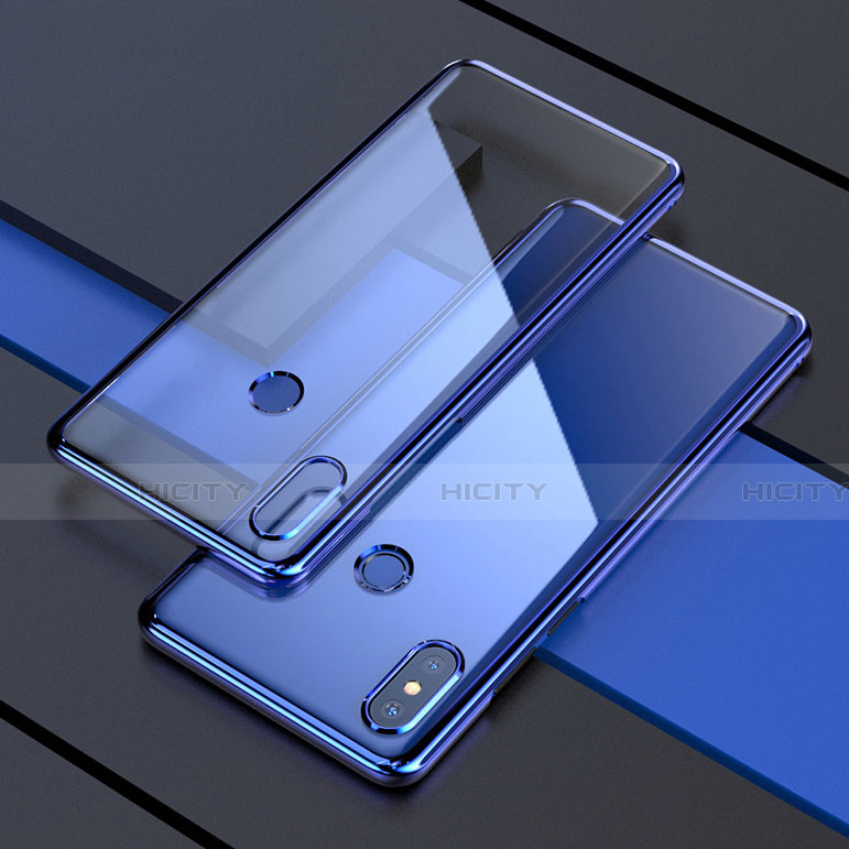Funda Silicona Ultrafina Carcasa Transparente H05 para Xiaomi Mi Mix 3 Azul