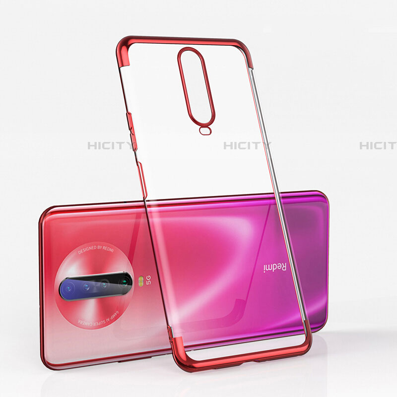 Funda Silicona Ultrafina Carcasa Transparente H05 para Xiaomi Redmi K30 4G Rojo