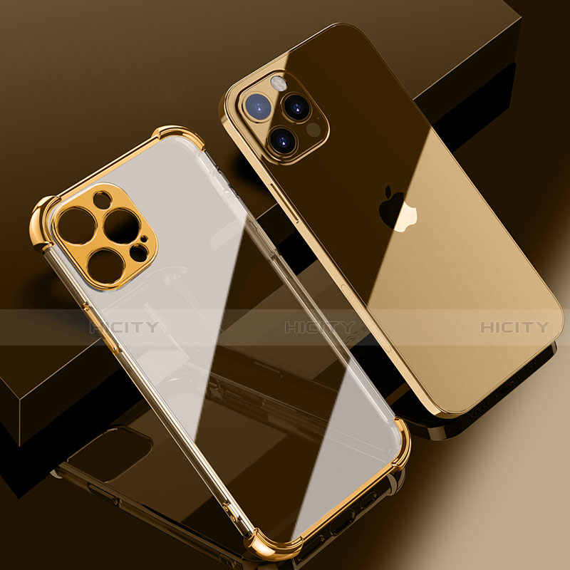 iPhone 14 Pro Fundas de silicona transparente en dorado