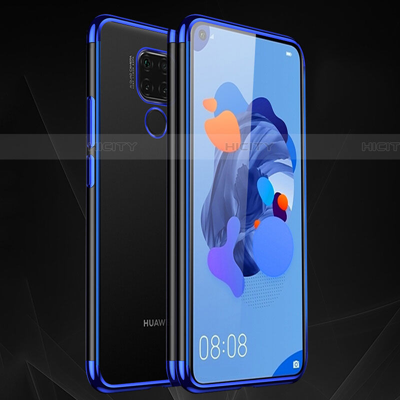 Funda Silicona Ultrafina Carcasa Transparente H06 para Huawei Mate 30 Lite Azul