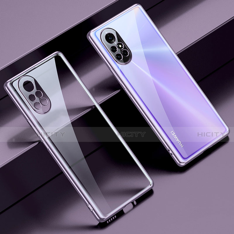 Funda Silicona Ultrafina Carcasa Transparente H06 para Huawei Nova 8 5G Morado