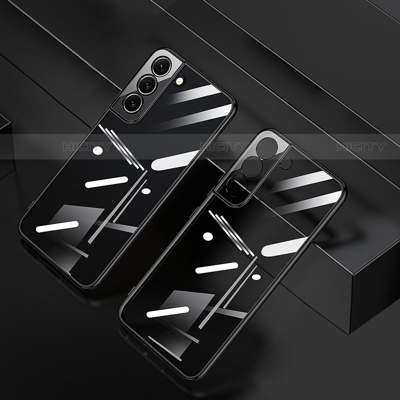 Funda Silicona Ultrafina Carcasa Transparente H06 para Samsung Galaxy S22 Plus 5G Negro