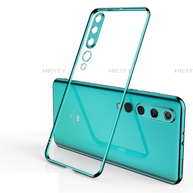 Funda Silicona Ultrafina Carcasa Transparente H06 para Xiaomi Mi 10 Verde