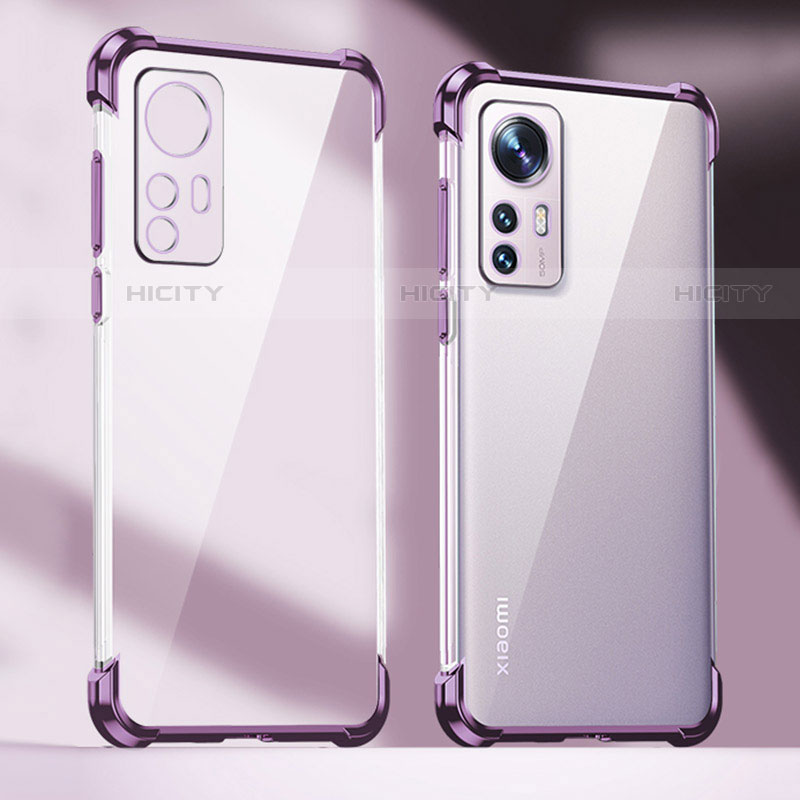 Funda Silicona Ultrafina Carcasa Transparente H06 para Xiaomi Mi 12S Pro 5G Morado