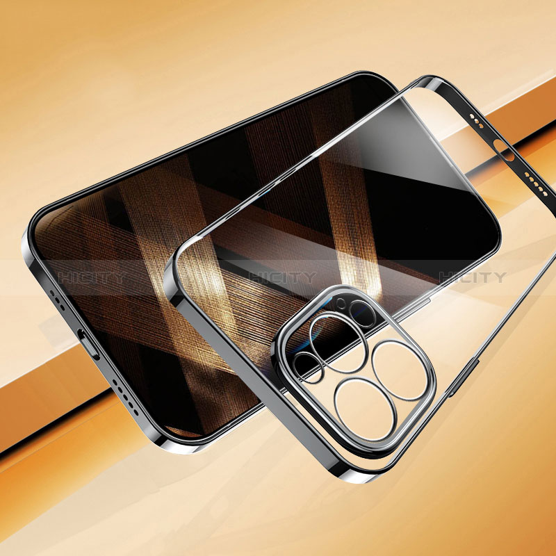 Funda Silicona Ultrafina Carcasa Transparente H07 para Apple iPhone 14 Pro Negro