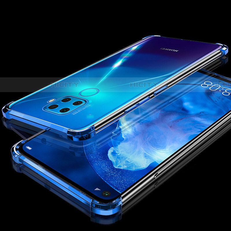 Funda Silicona Ultrafina Carcasa Transparente H07 para Huawei Mate 30 Lite Azul