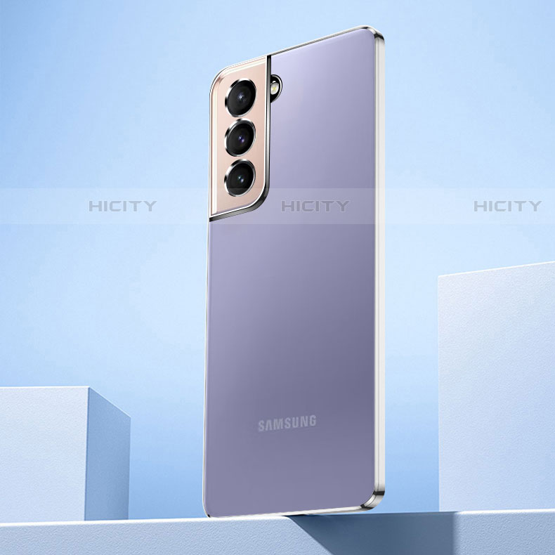 Funda Silicona Ultrafina Carcasa Transparente H07 para Samsung Galaxy S21 FE 5G Plata