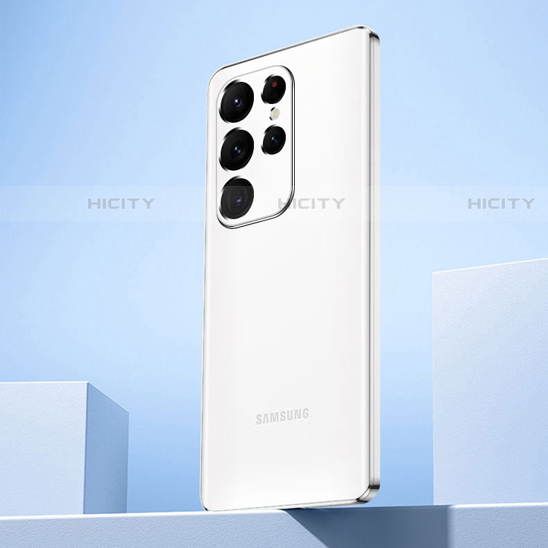 Funda Silicona Ultrafina Carcasa Transparente H07 para Samsung Galaxy S23 Ultra 5G Plata