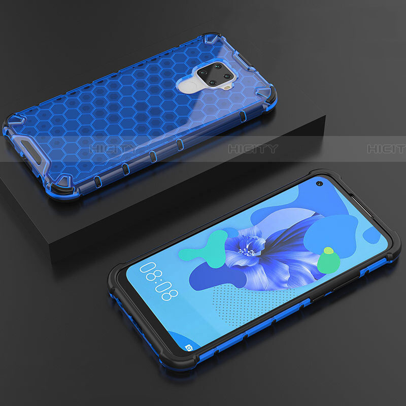 Funda Silicona Ultrafina Carcasa Transparente H08 para Huawei Mate 30 Lite Azul