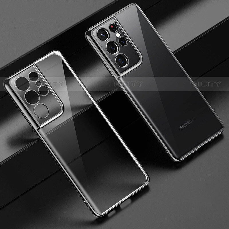Funda Silicona Ultrafina Carcasa Transparente H08 para Samsung Galaxy S23 Ultra 5G Negro