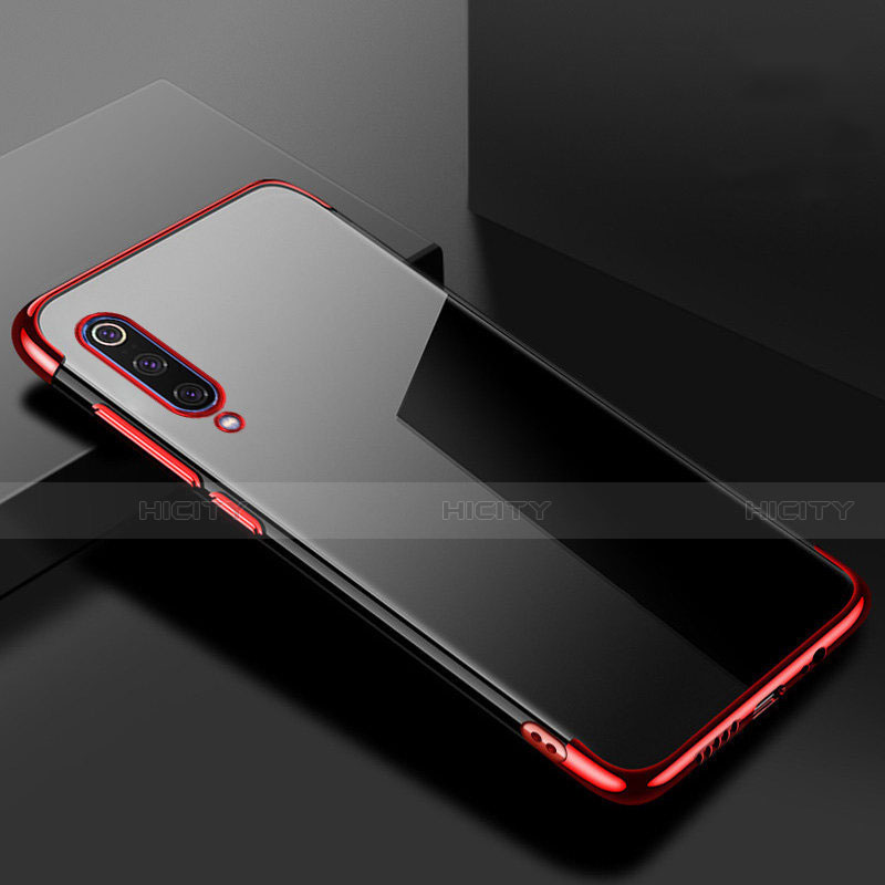 Funda Silicona Ultrafina Carcasa Transparente H08 para Xiaomi Mi 9 Pro 5G Rojo