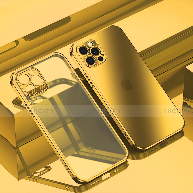 Funda Silicona Ultrafina Carcasa Transparente H11 para Apple iPhone 14 Pro Max Oro
