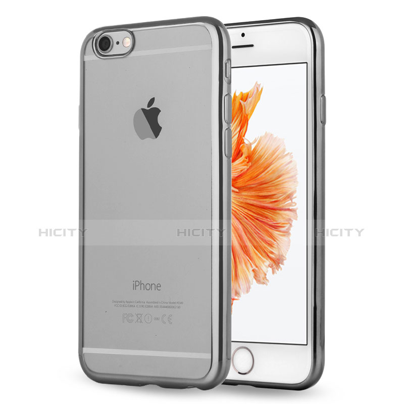 Funda Silicona Ultrafina Carcasa Transparente H17 para Apple iPhone 6S Gris