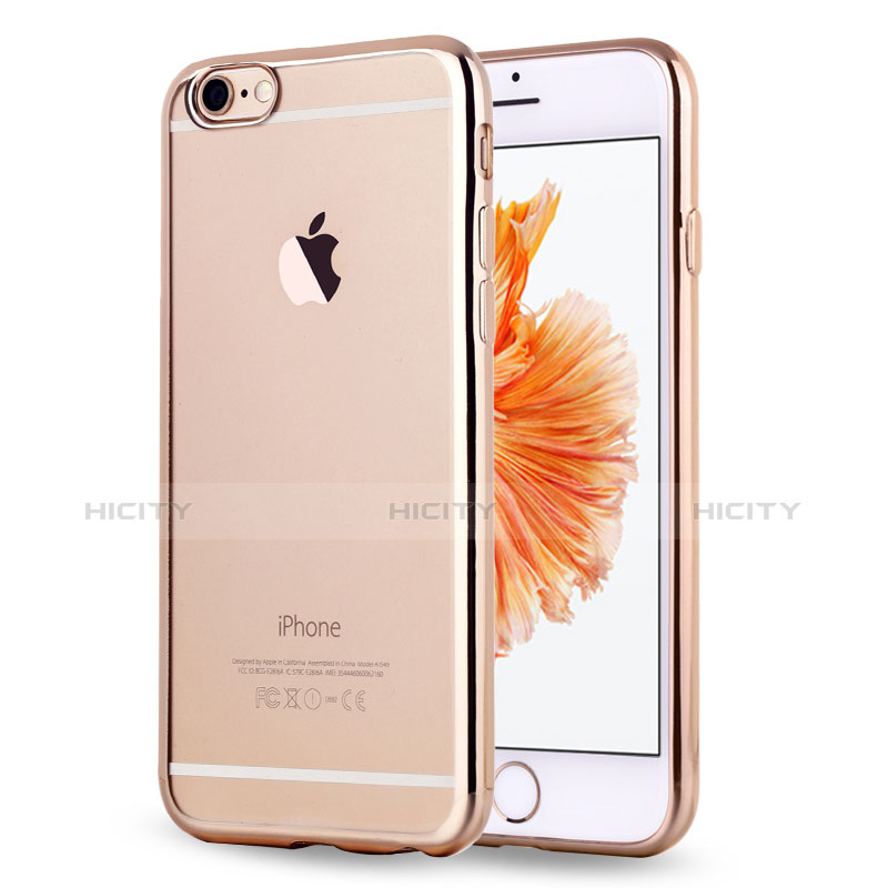 Funda Silicona Ultrafina Carcasa Transparente H17 para Apple iPhone 6S Oro