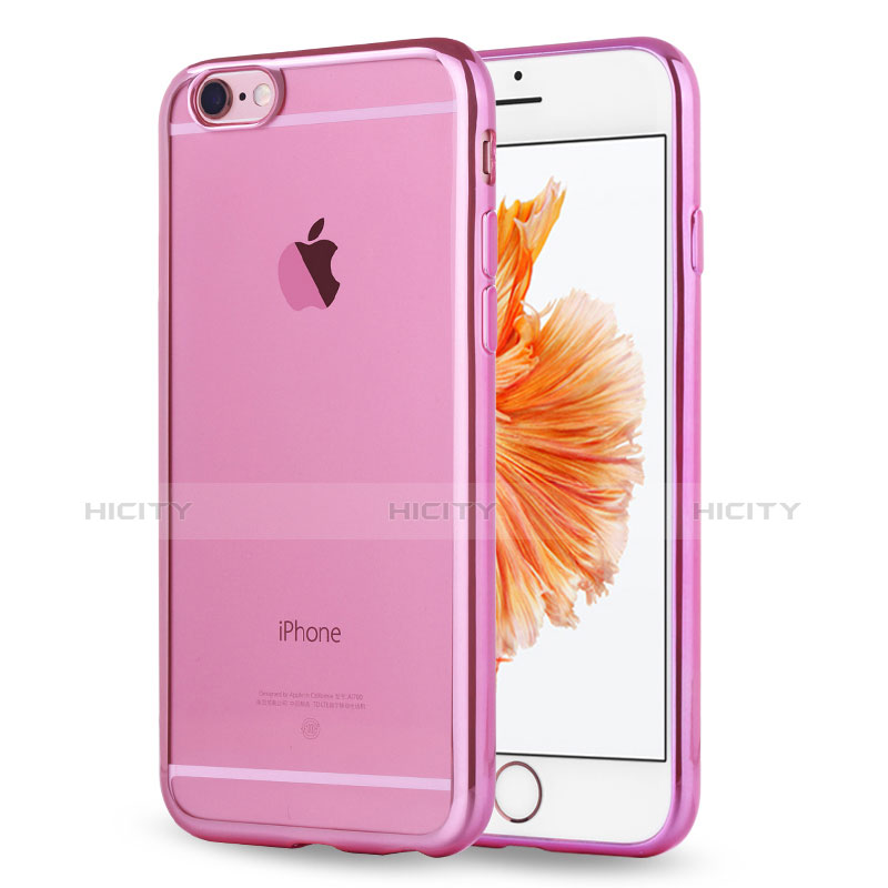 Funda Silicona Ultrafina Carcasa Transparente H17 para Apple iPhone 6S Rosa