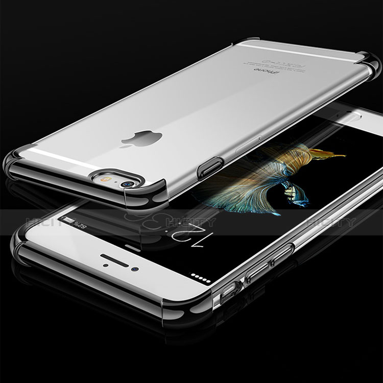 Funda Silicona Ultrafina Carcasa Transparente HC01 para Apple iPhone 6S Negro
