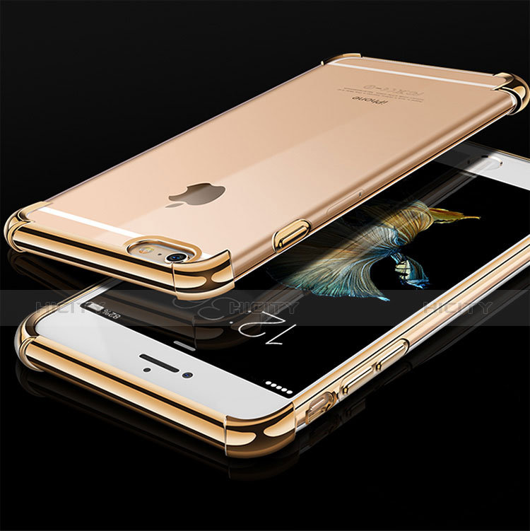Funda Silicona Ultrafina Carcasa Transparente HC01 para Apple iPhone 6S Oro