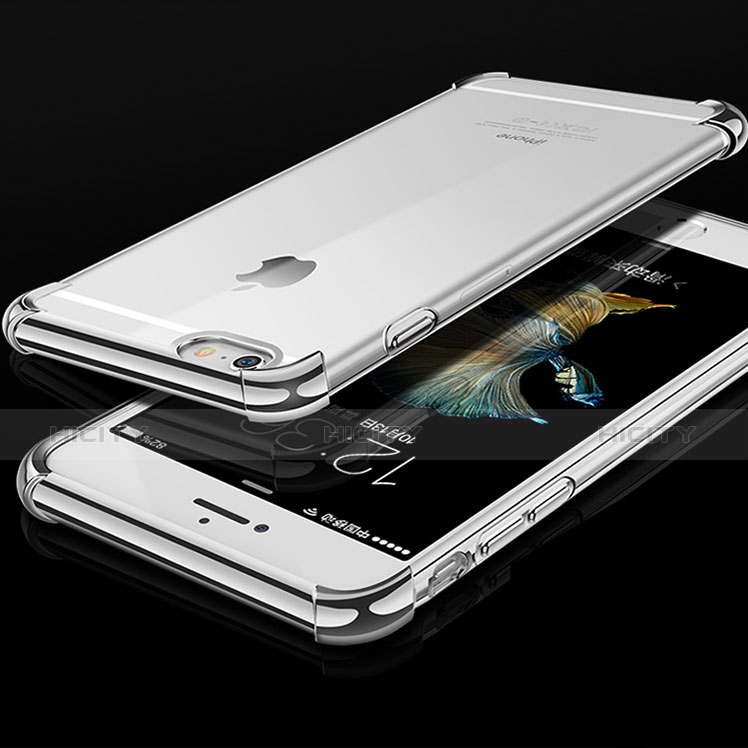 Funda Silicona Ultrafina Carcasa Transparente HC01 para Apple iPhone 6S Plata
