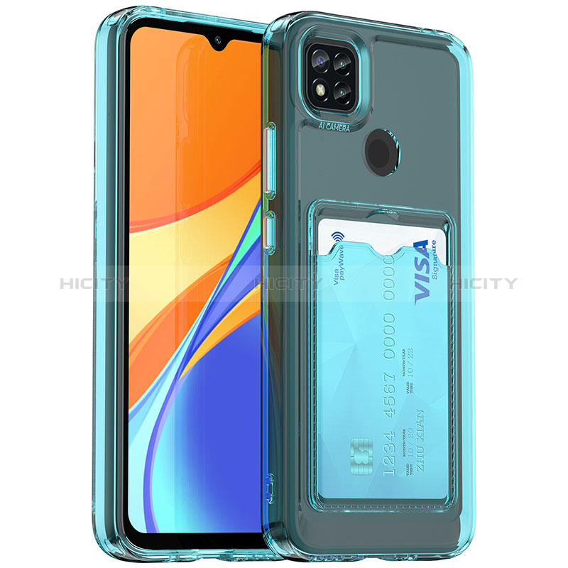 Funda Silicona Ultrafina Carcasa Transparente HD1 para Xiaomi Redmi 10A 4G Azul Cielo