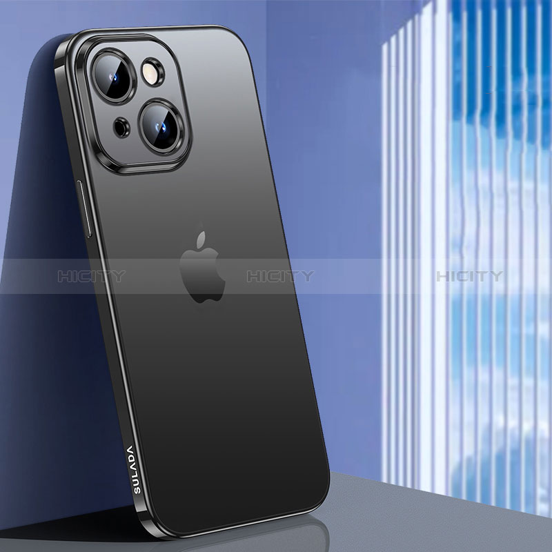 Funda Silicona Ultrafina Carcasa Transparente LD1 para Apple iPhone 14 Negro
