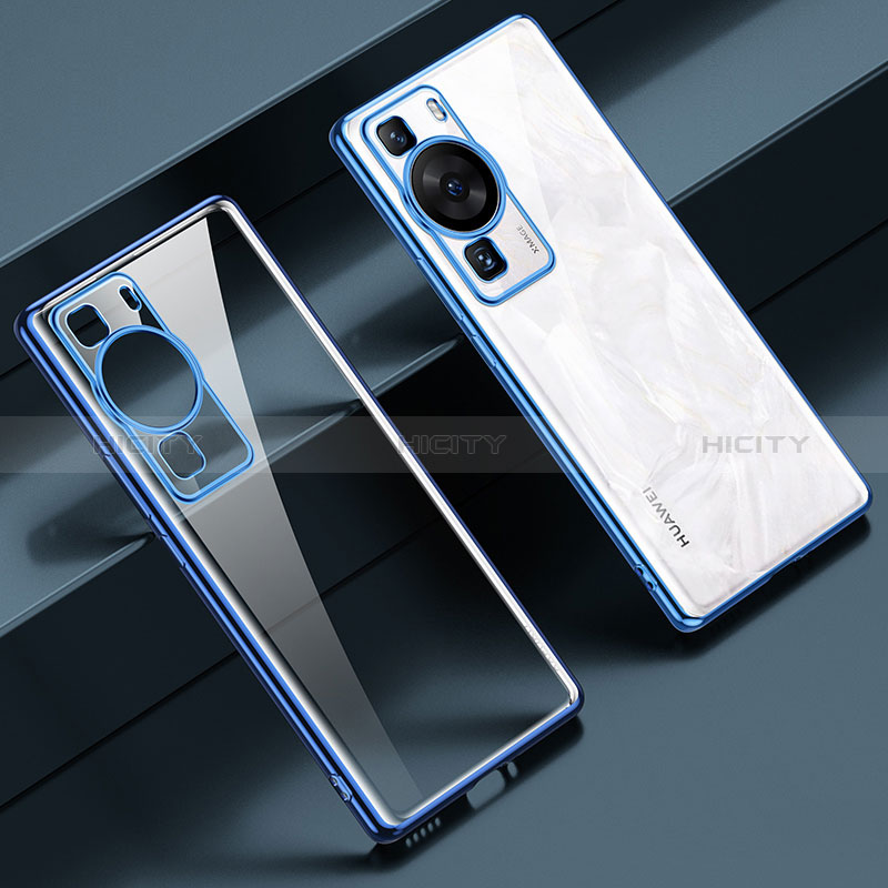 Funda Silicona Ultrafina Carcasa Transparente LD1 para Huawei P60 Azul