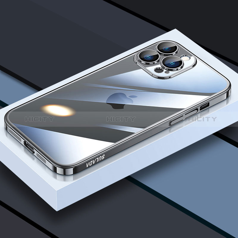 Funda Silicona Ultrafina Carcasa Transparente LD4 para Apple iPhone 15 Pro  Max Negro