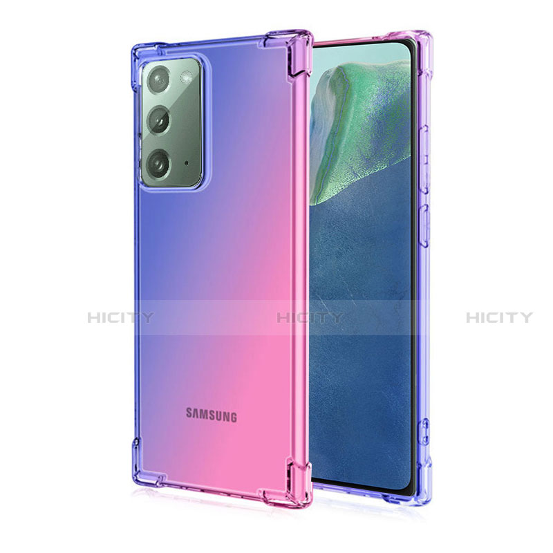 Funda Silicona Ultrafina Carcasa Transparente N01 para Samsung Galaxy Note 20 5G Azul