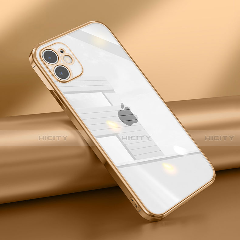 Funda Silicona Ultrafina Carcasa Transparente N02 para Apple iPhone 12 Mini Oro