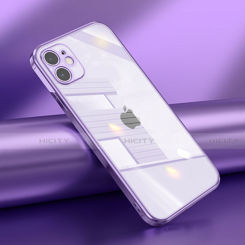 Funda Silicona Ultrafina Carcasa Transparente N02 para Apple iPhone 12 Morado