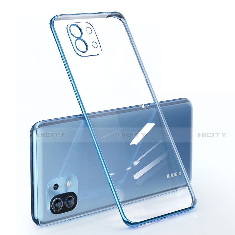 Funda Silicona Ultrafina Carcasa Transparente para Xiaomi Mi 11 5G Azul
