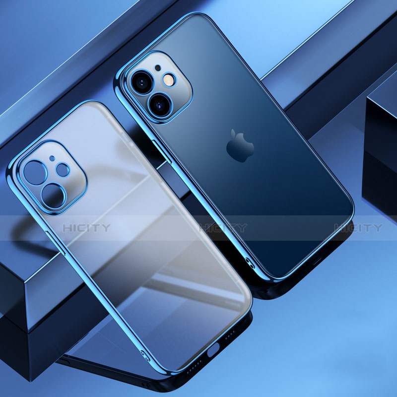 Funda Silicona Ultrafina Carcasa Transparente S01 para Apple iPhone 12 Mini Azul