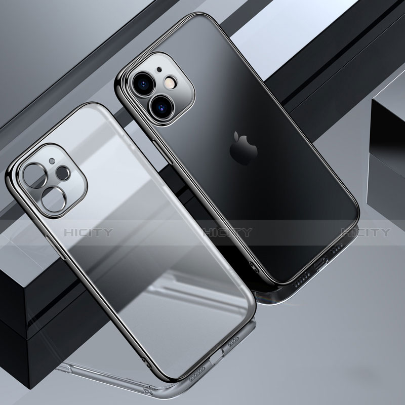 Funda Silicona Ultrafina Carcasa Transparente S01 para Apple iPhone 12 Mini Negro