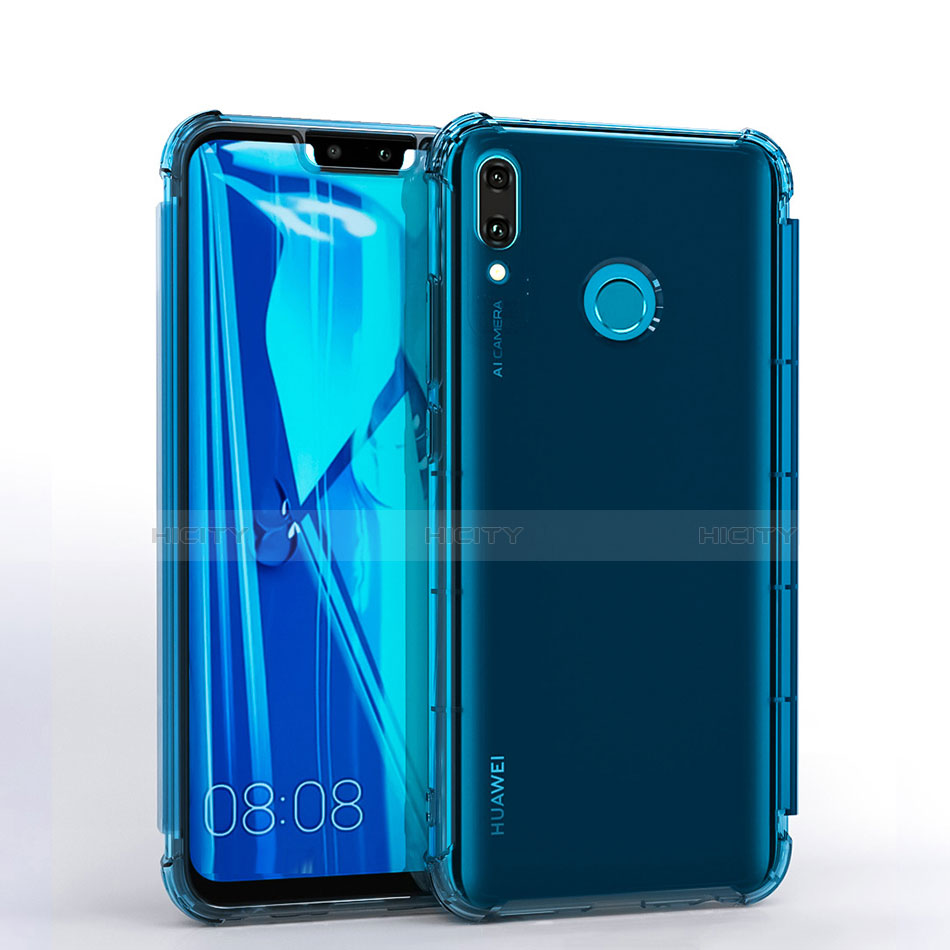 Funda Silicona Ultrafina Carcasa Transparente S01 para Huawei Enjoy 9 Plus Azul