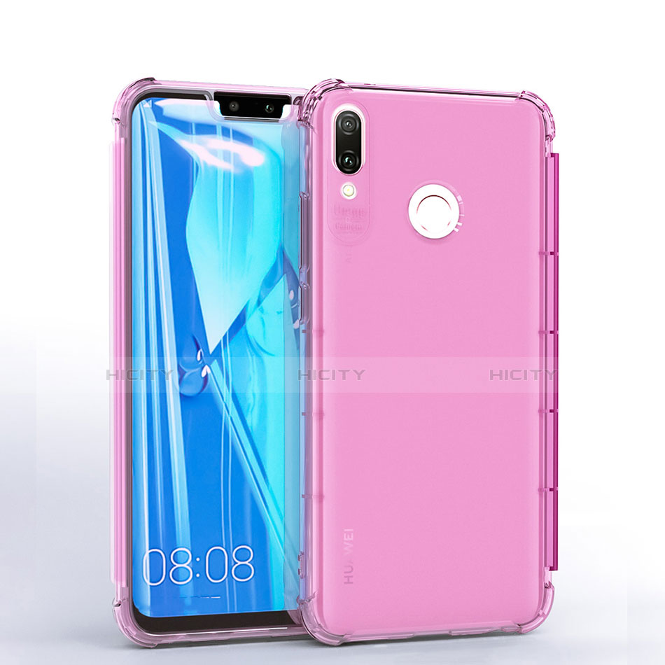 Funda Silicona Ultrafina Carcasa Transparente S01 para Huawei Enjoy 9 Plus Rosa