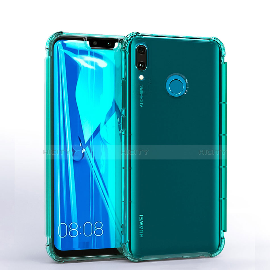 Funda Silicona Ultrafina Carcasa Transparente S01 para Huawei Enjoy 9 Plus Verde